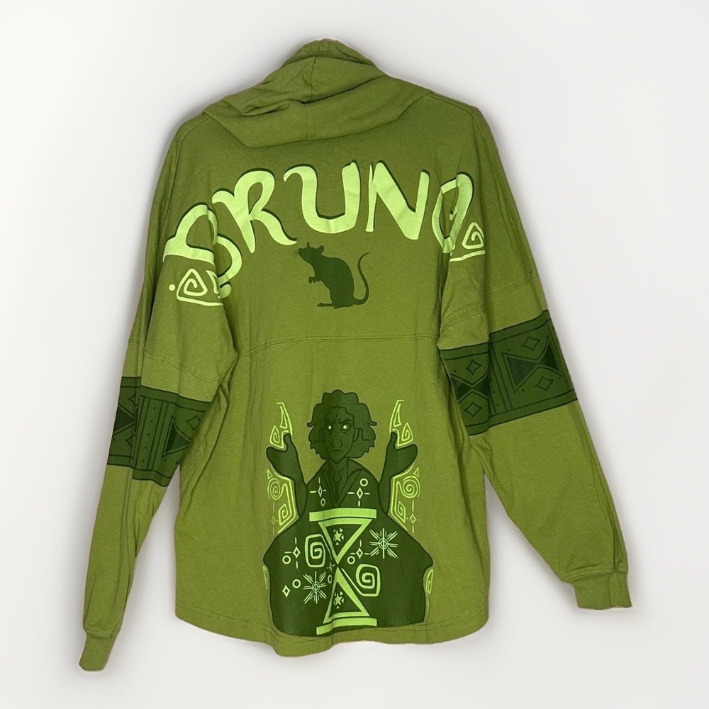 Spirit Jersey Shirt Adult Large Green Hoodie Disney Encanto Bruno Glow In Dark L